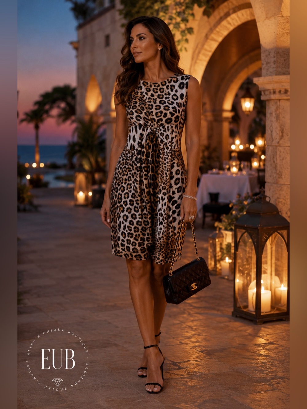 Roberto Cavalli Leopard-Print Ruched Sheath Dress – Size XL New